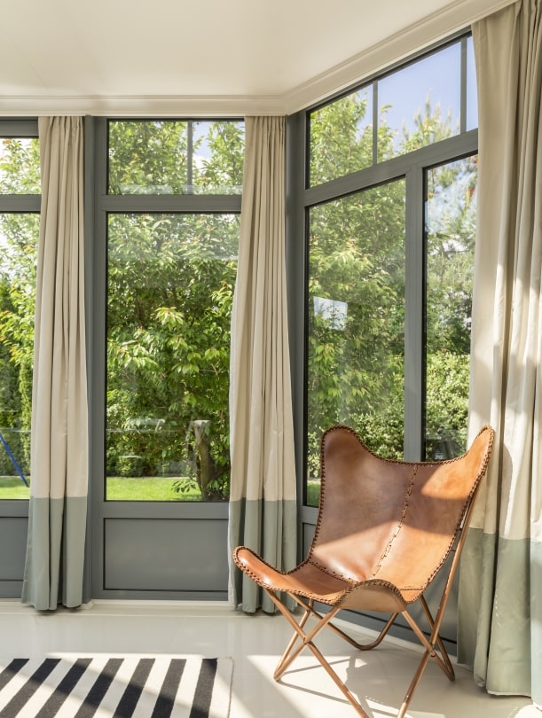 View of a chair in a bright room